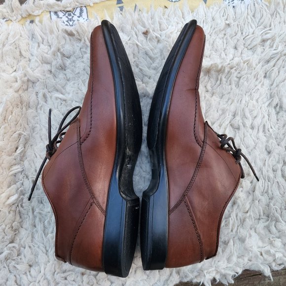 AQUATALIA Men Shoes Scott GrainLight Brown Leather Oxford Casual Sz 9 Italy main image 6